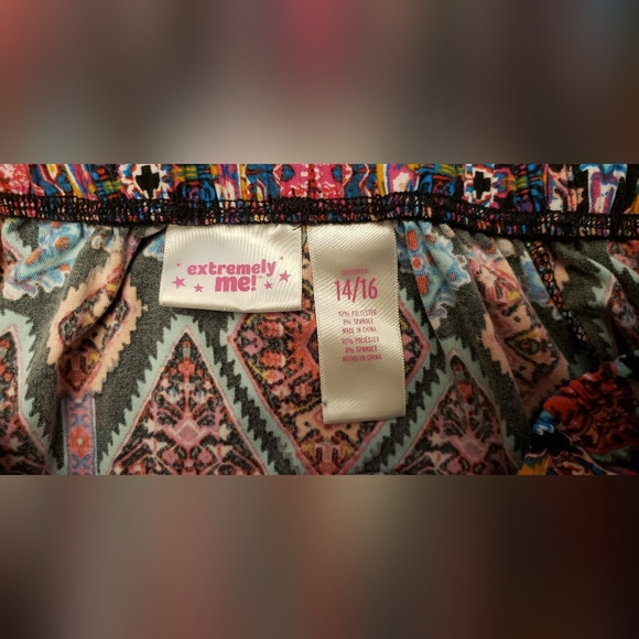 Extremely Me! Colorful Girls Dress Size  14/16 Runs Small (10/12 Fit) Tribal - Picture 9 of 10